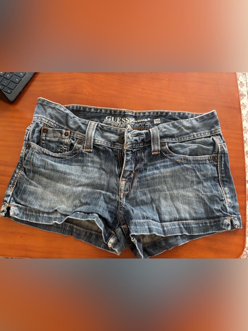 Guess Women's Y2K Denim Blue Shorts